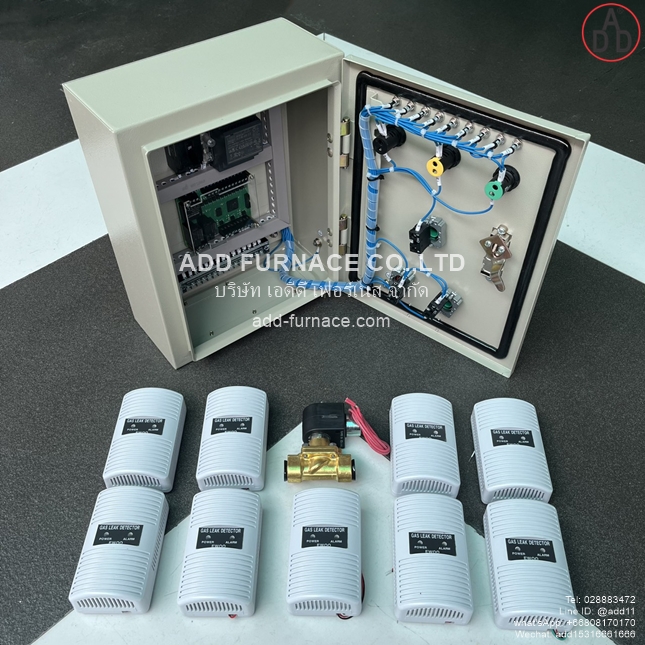 ควบคุมตรวจจับแก๊สรั่ว9จุด(โซลินอยด์วาล์ว)Yamataha-GLD-12 9Point Application With Gas Solenoid Valve(13)